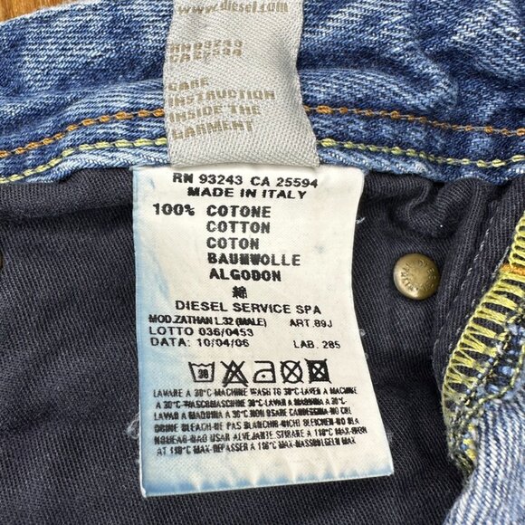 Diesel Industry Zathan Jeans W33 L32 Made in Italy - Picture 10 of 12